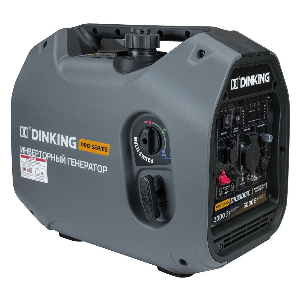 Генератор бензиновый инверторный Dinking DK3300iC (3,3кВт, 230В/50Гц, DK164F/P-2, бак 4л.)