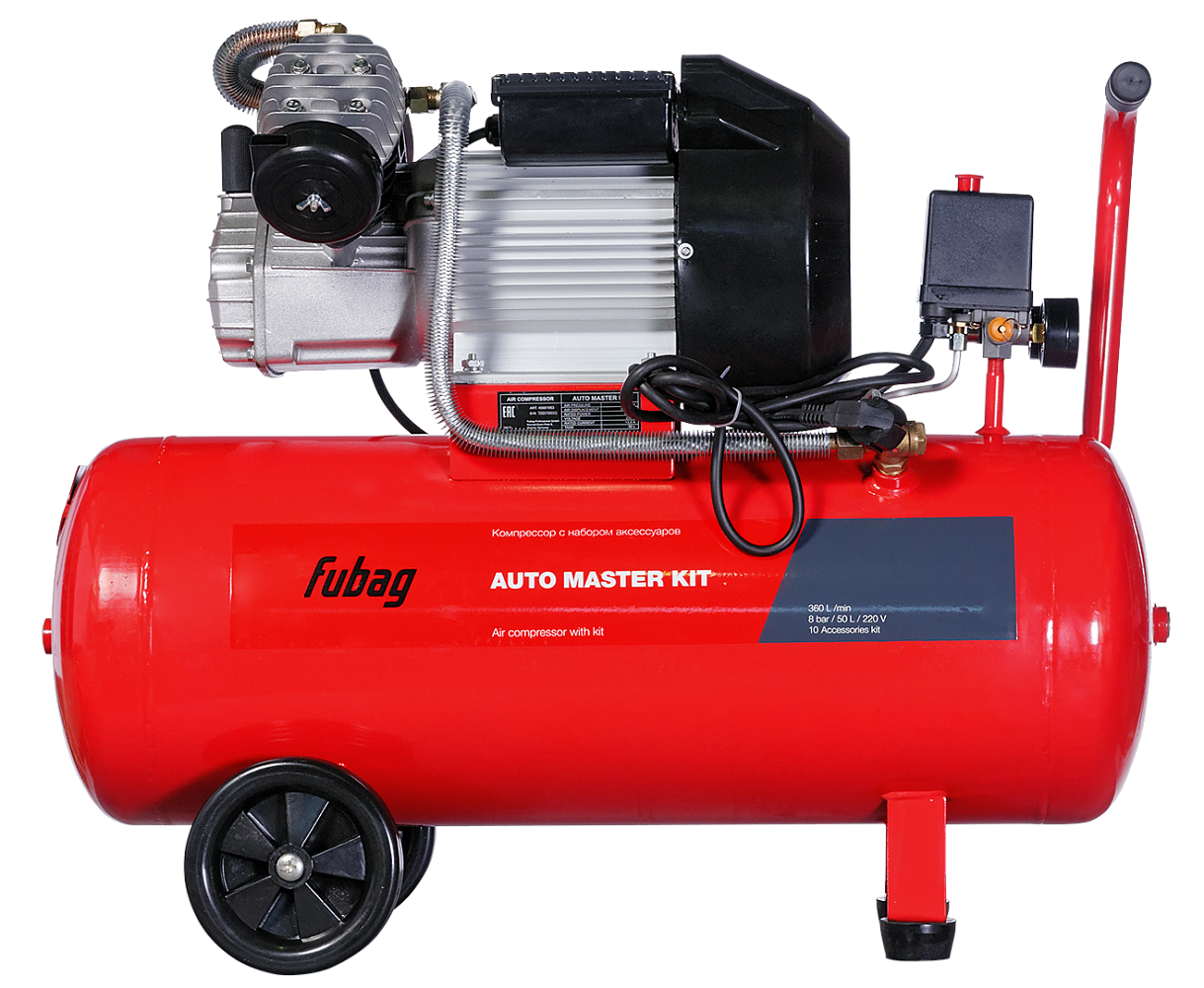 Компрессор FUBAG Auto Master Kit + набор из 10 предметов