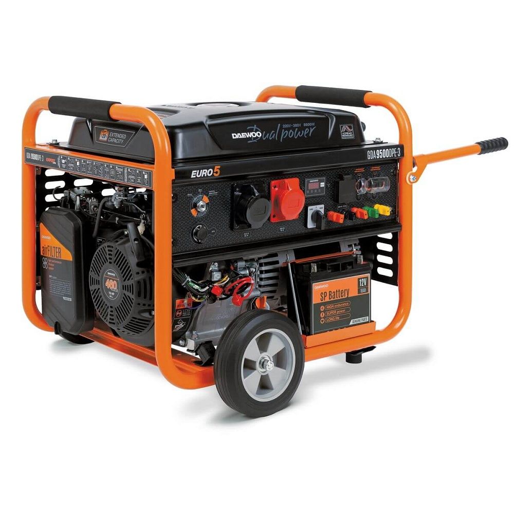 Бензиновый генератор DAEWOO GDA 9500DPE-3 (двухрежимный 380/220В)