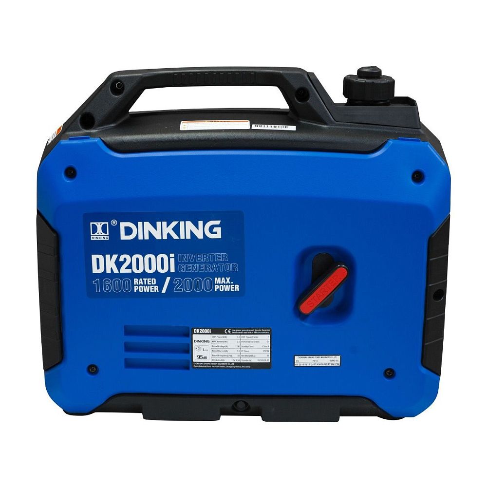 Генератор бензиновый инверторный Dinking DK2000i (2 кВт, 230В/50Гц, DK148, бак 4л.)