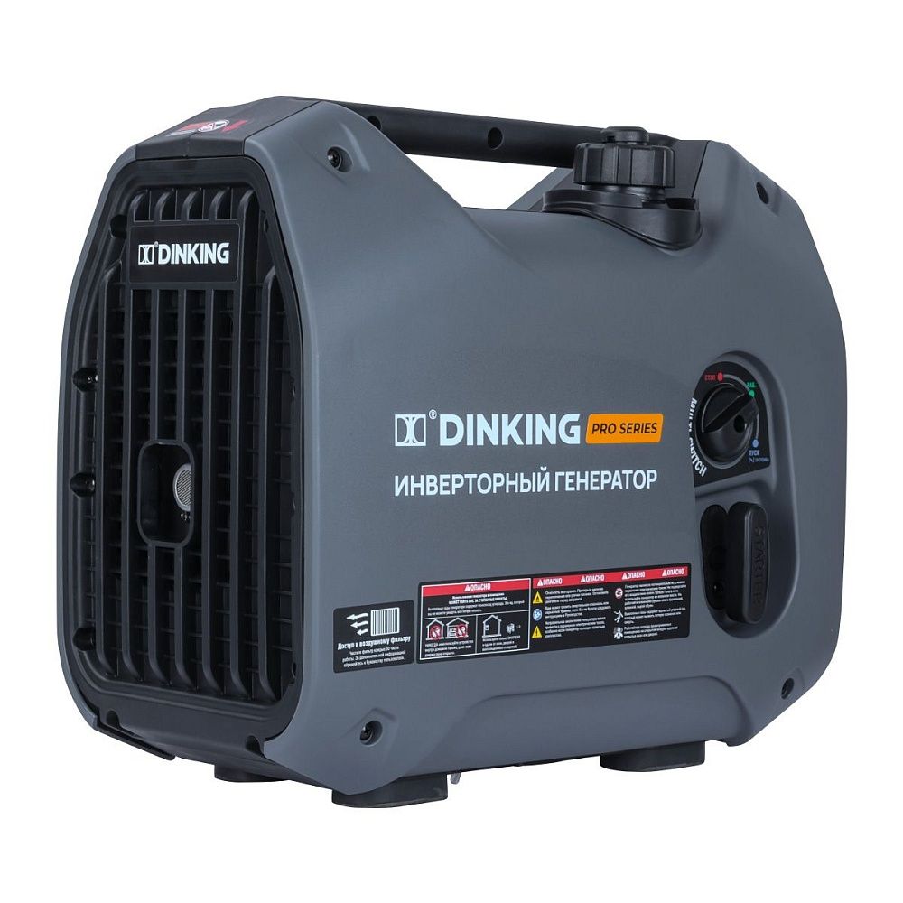 Генератор бензиновый инверторный Dinking DK1400iC (1,4 кВт, 230В/50 Гц, DK 145F/P-1, бак 2.5л)
